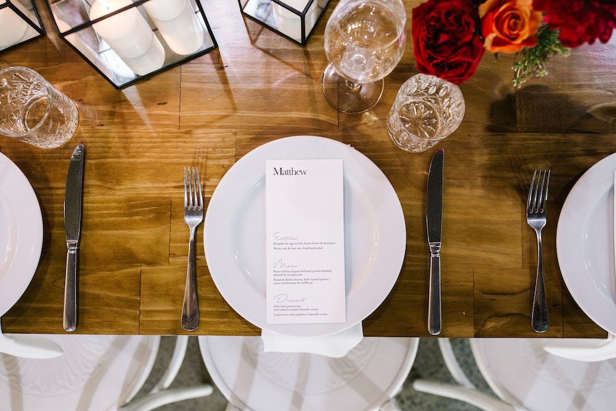 Wedding table setting