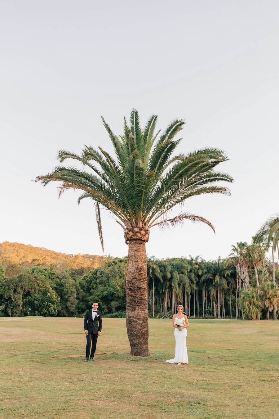 bride and groom at gold coast wedding venue the acre during covid restrictions