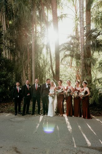 Bridal party acre garden
