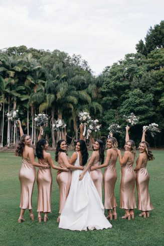 Bride and bridesmaids