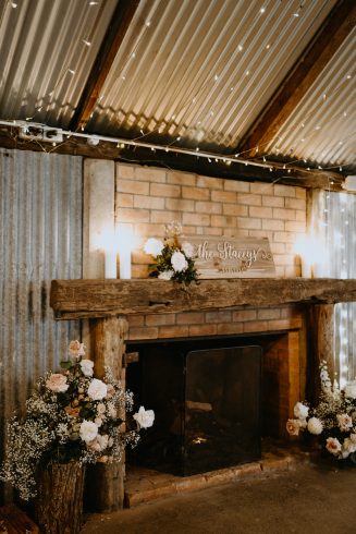 wedding barn working fireplace