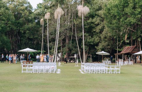Outdoor wedding ceremony