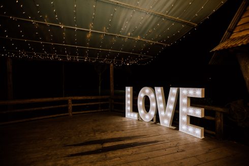 Love light up signage
