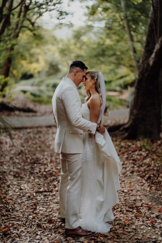 Bride + Groom in Garden