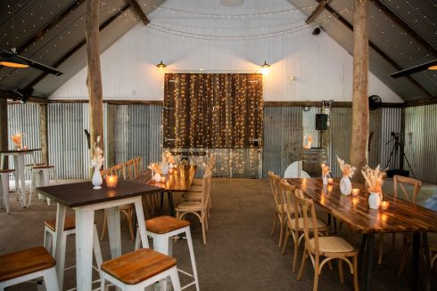 Cocktail reception + fairy lights